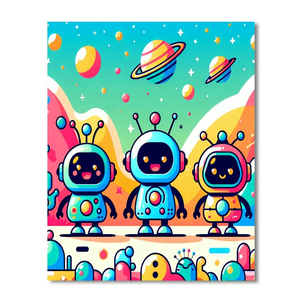 Space Robot Mission Painting By Numbers Kit