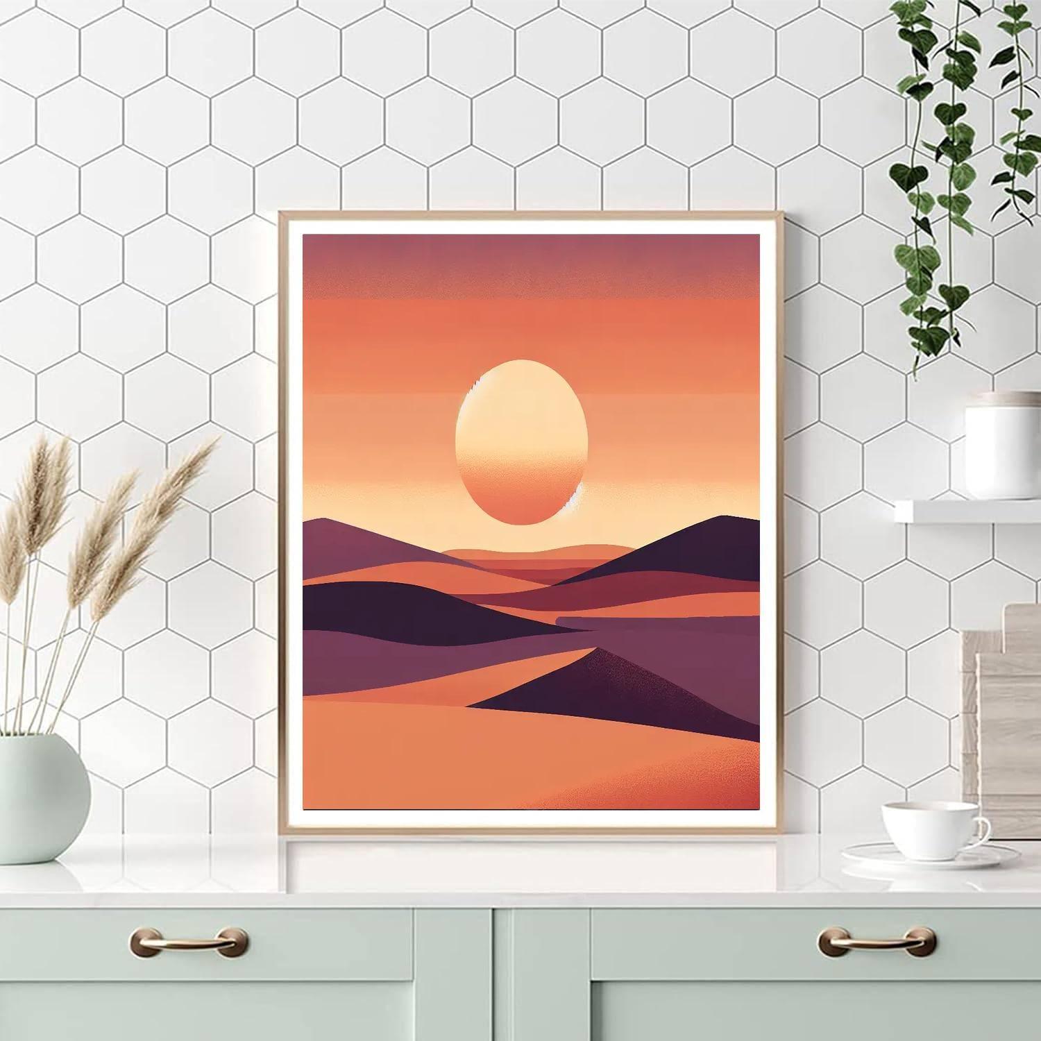 Desert Sunset Mirage DIY Paint By Numbers