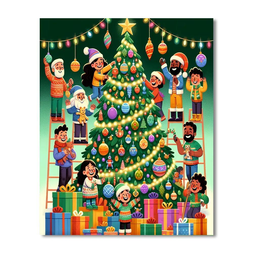 Festive Holiday Joy Numbered Painting Kits