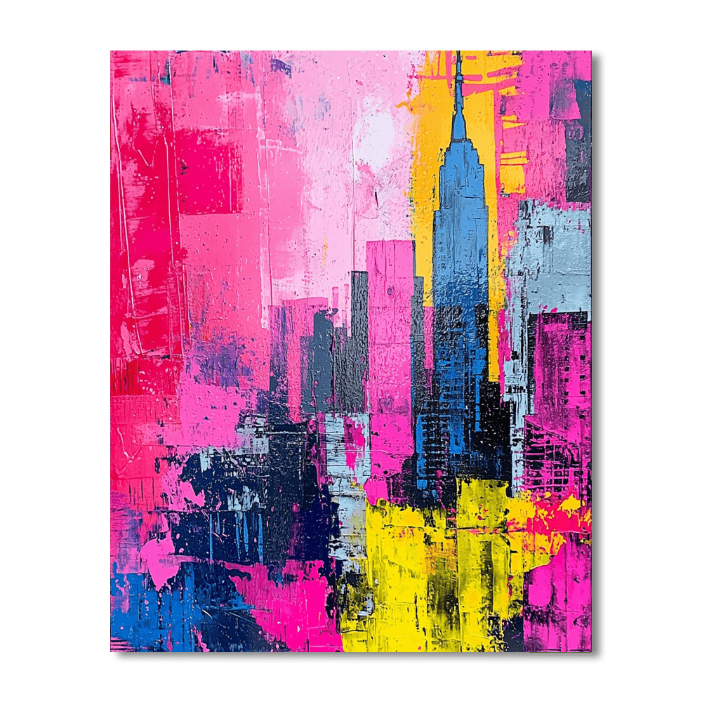 Jean-Michel Basquiat Inspired Neo-Expressionist Metropolis  Paint By Numbers Kits