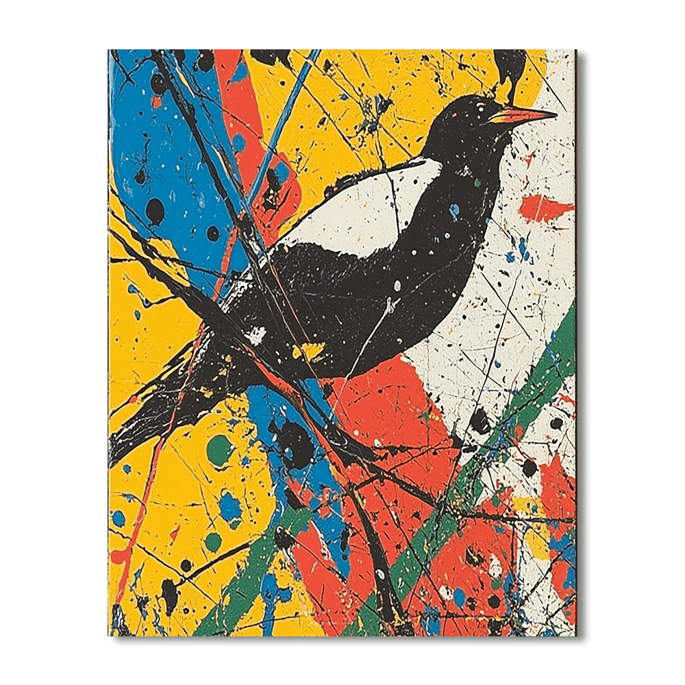 Jackson Pollock Inspired Contemporary Fusion  Paint By Numbers