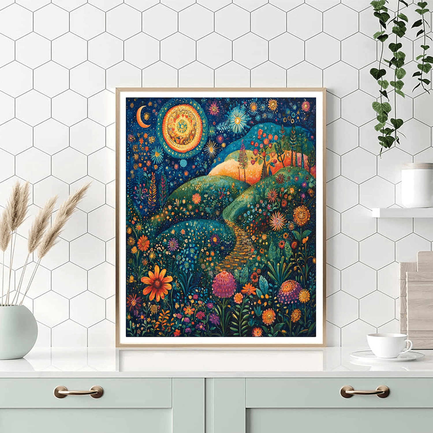 Frida Kahlo Inspired Frida's Mystical Garden  Paint By Numbers Art