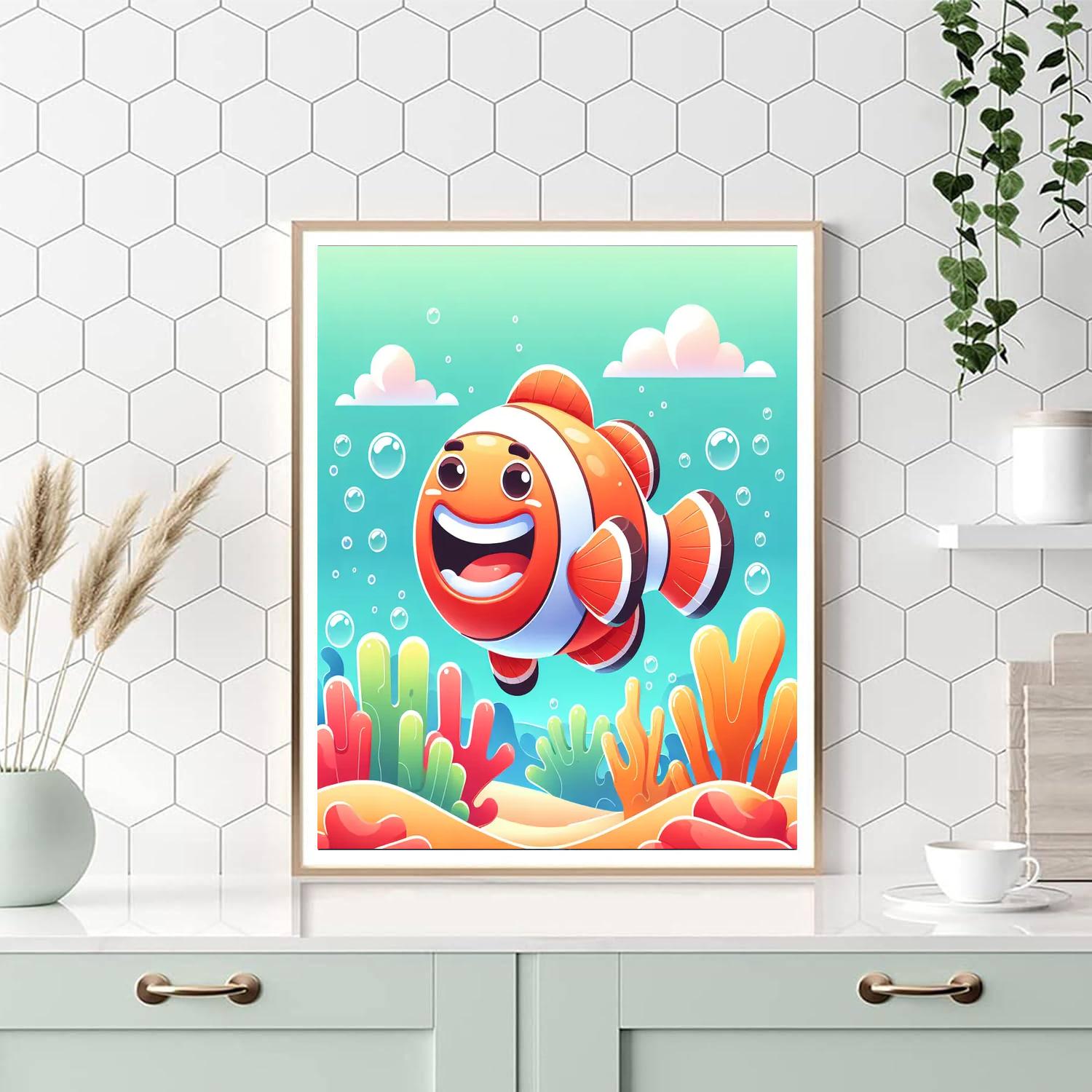 Funny Clown Fish Paint By Numbers Kits