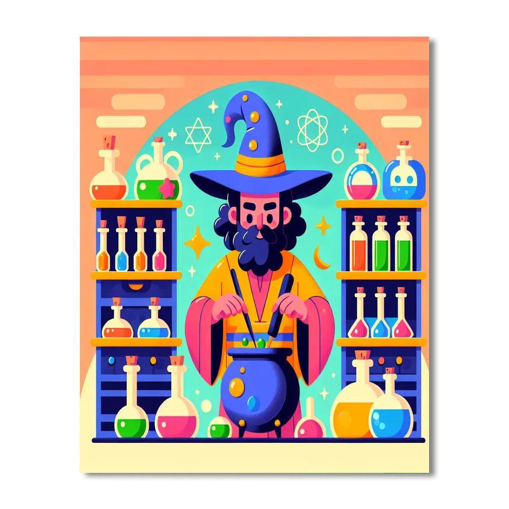 Wizard's Potion Lab Paint By Number