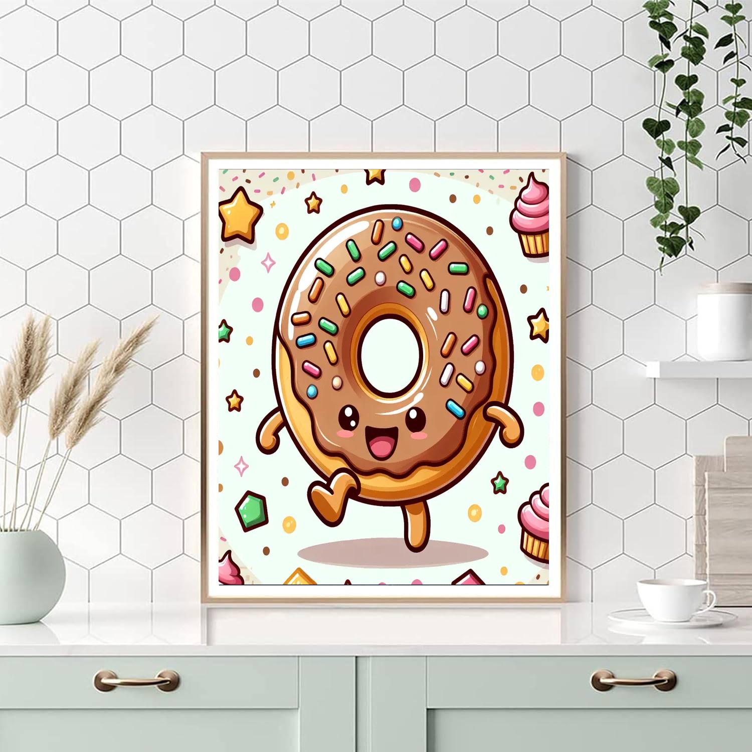 Dancing Doughnut Painting Number Kit