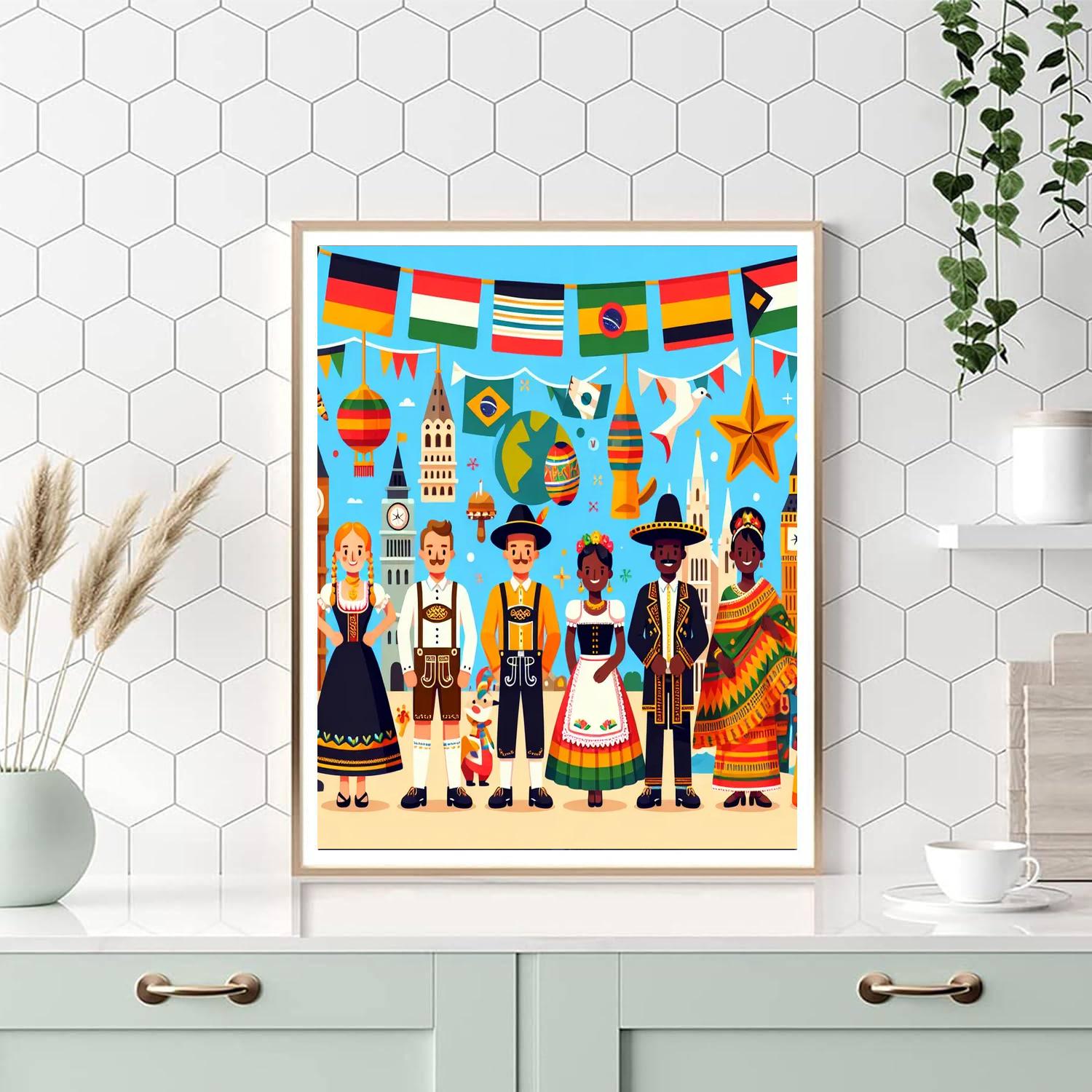 Around The World Adventures Paint By Color
