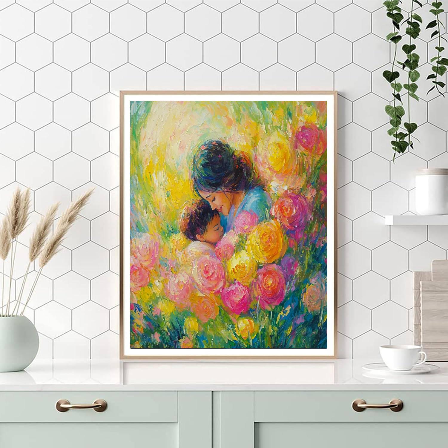 A Mother’s Love Blossoms Number Painting