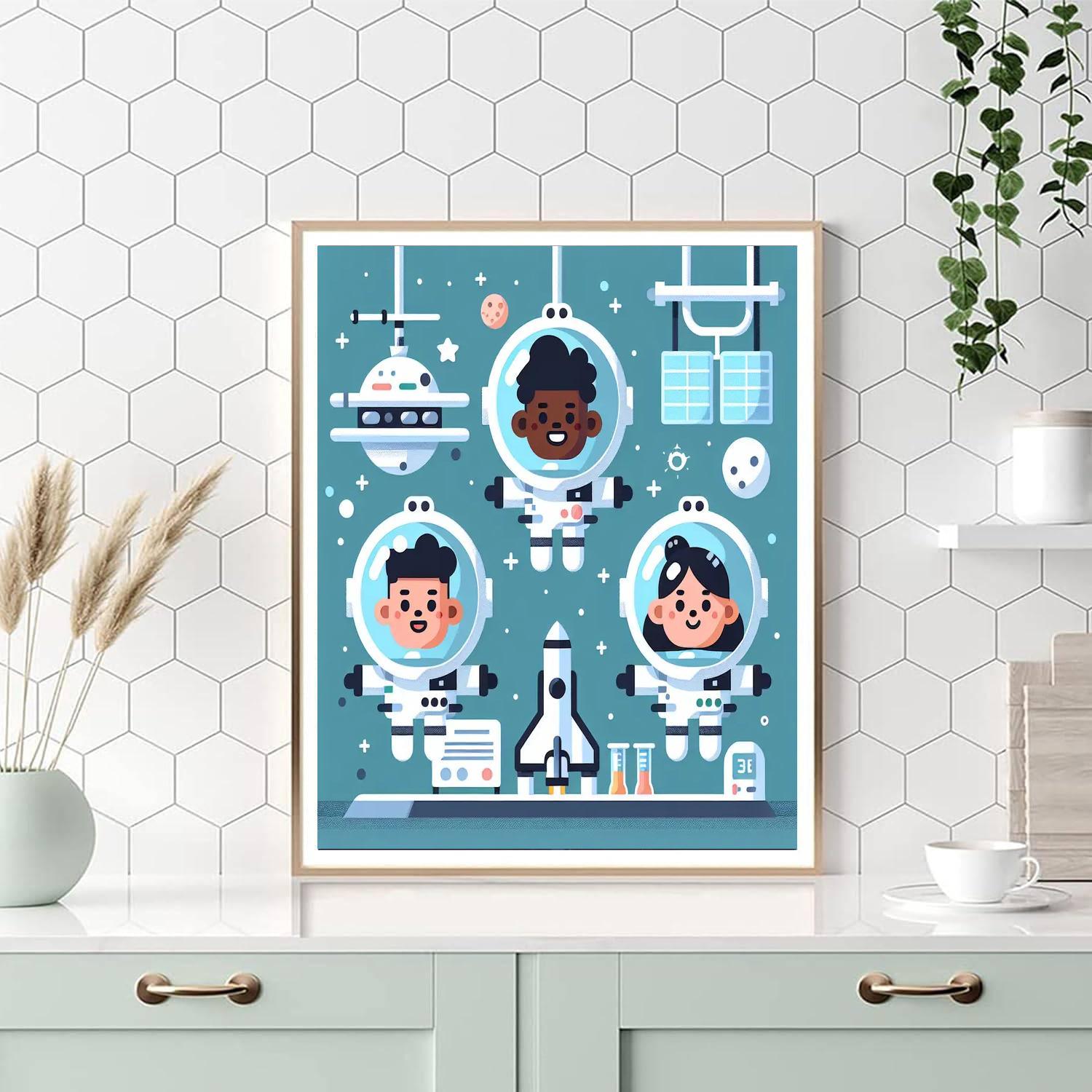 Space Station Excursion Numbered Painting Kits