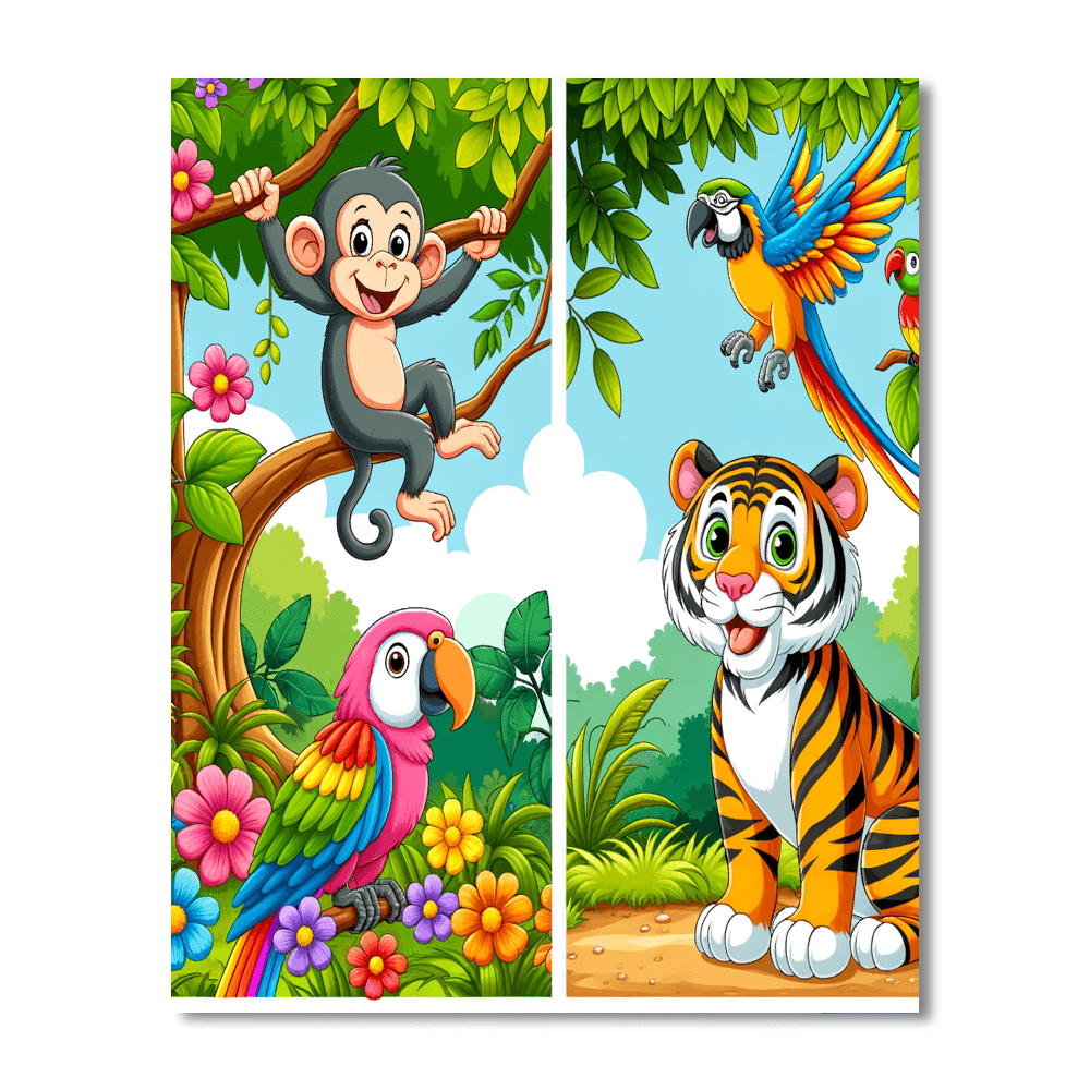 Adventurous Jungle Journey Painting By Numbers Kit