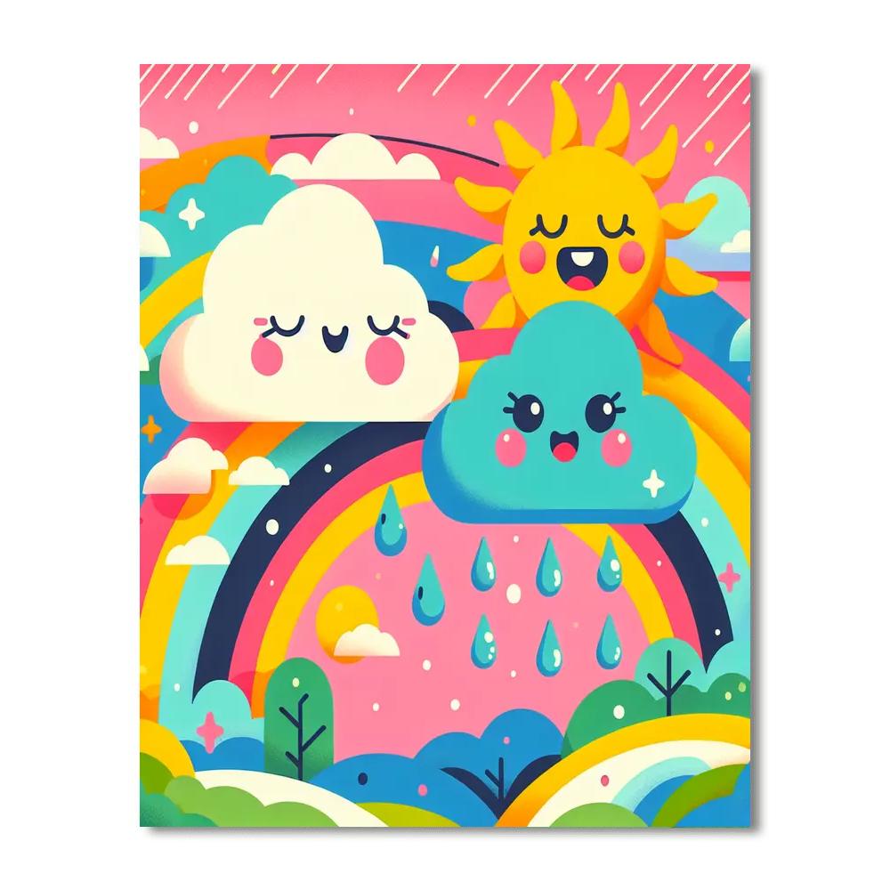 Cheerful Weather Friends Painting By Numbers Kit