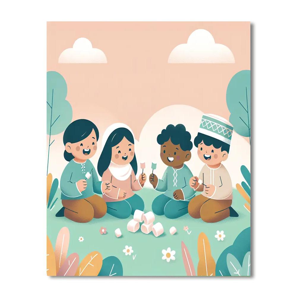 Marshmallow Meadow Musings Numbered Painting Kits