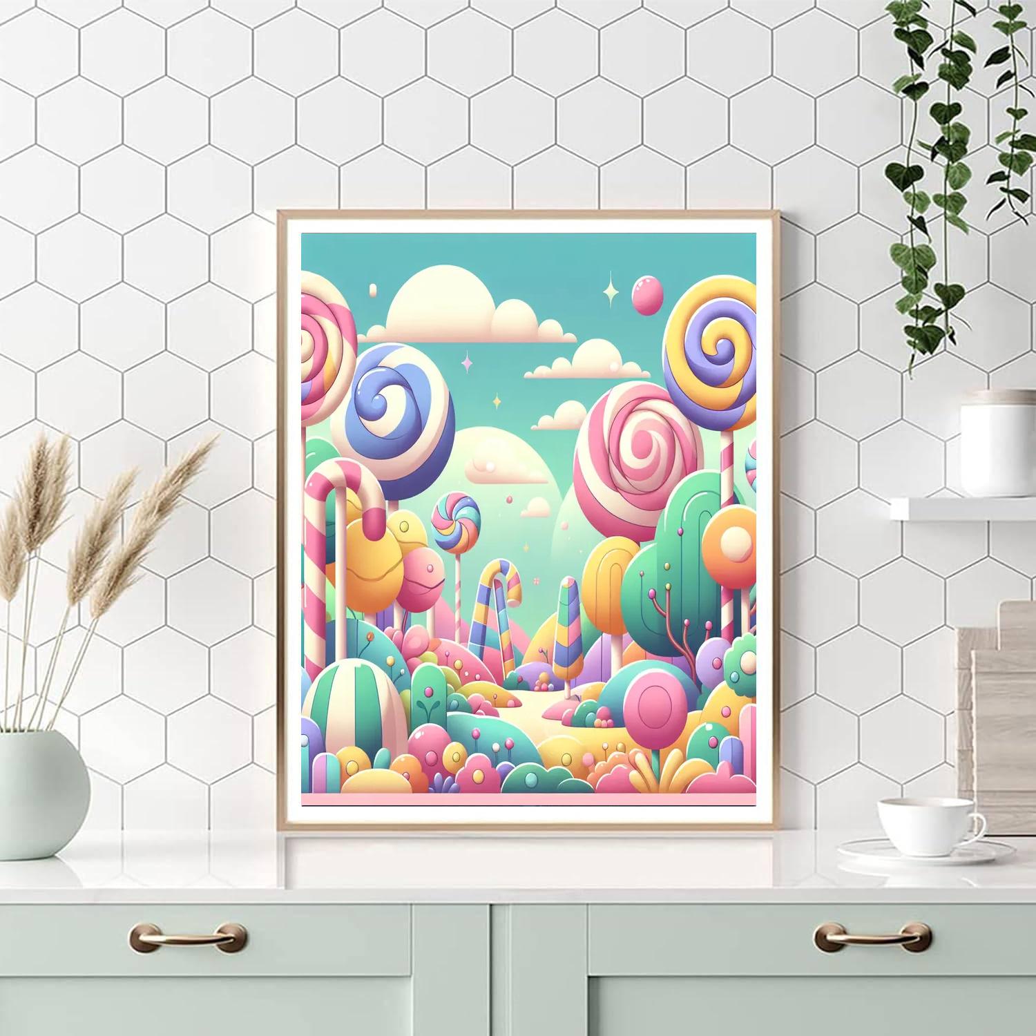 Candy Land Paint By Numbers Art