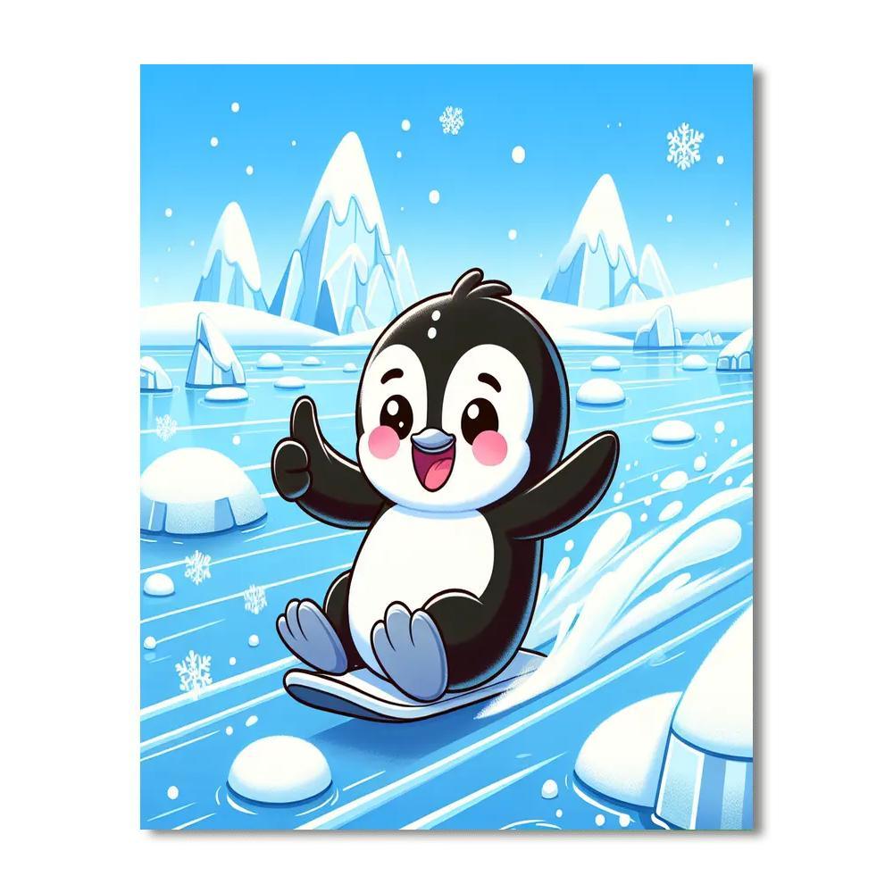 Jolly Winter Penguin Paint By Numbers Kits