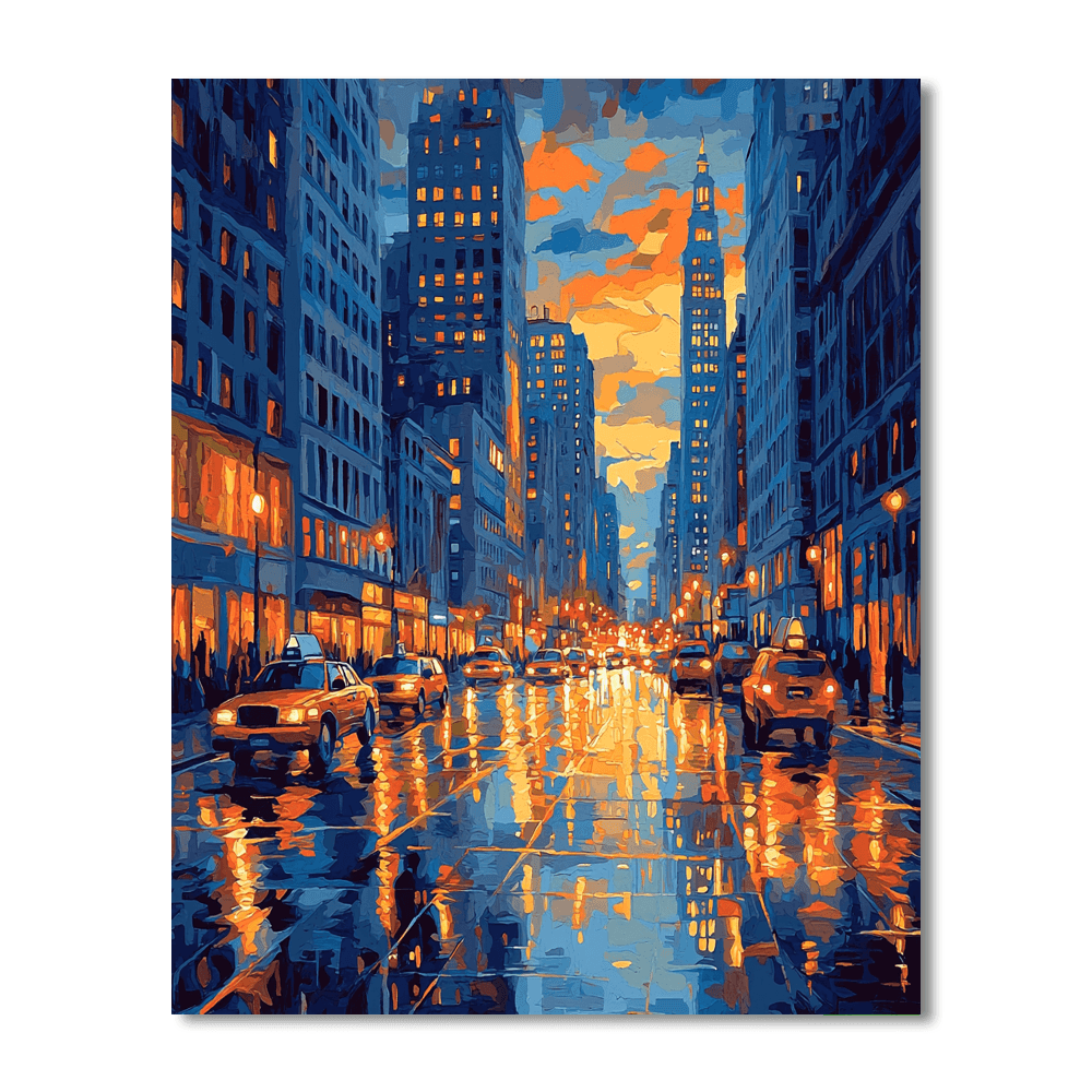 Edward Hopper Inspired City Life  Paint By Numbers Art