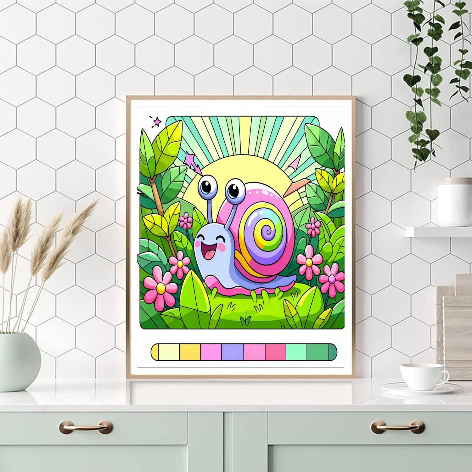 Cheerful Snail DIY Paint By Numbers
