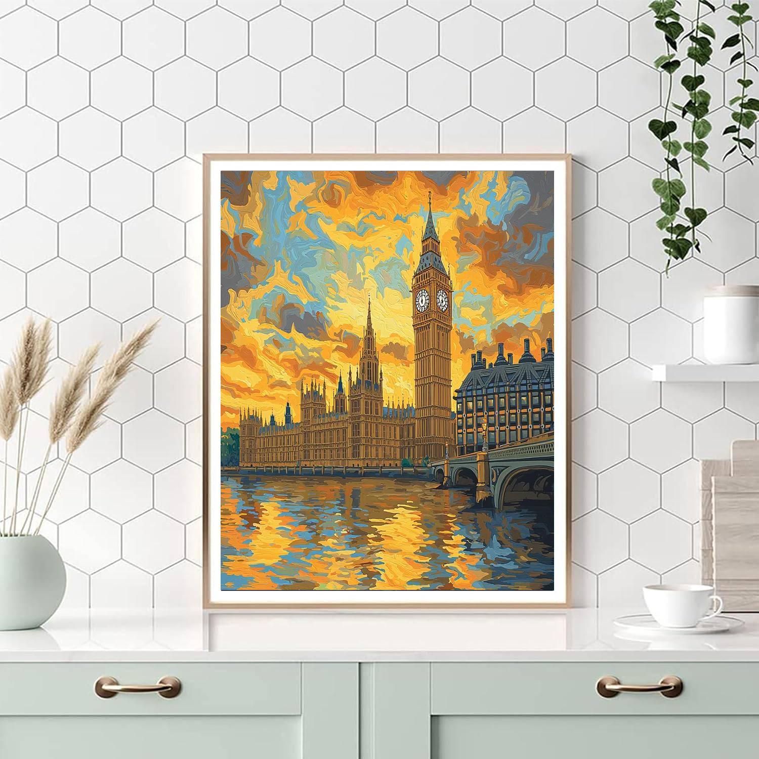 Big Ben And The Houses Of Parliament - London Numbered Painting Kits