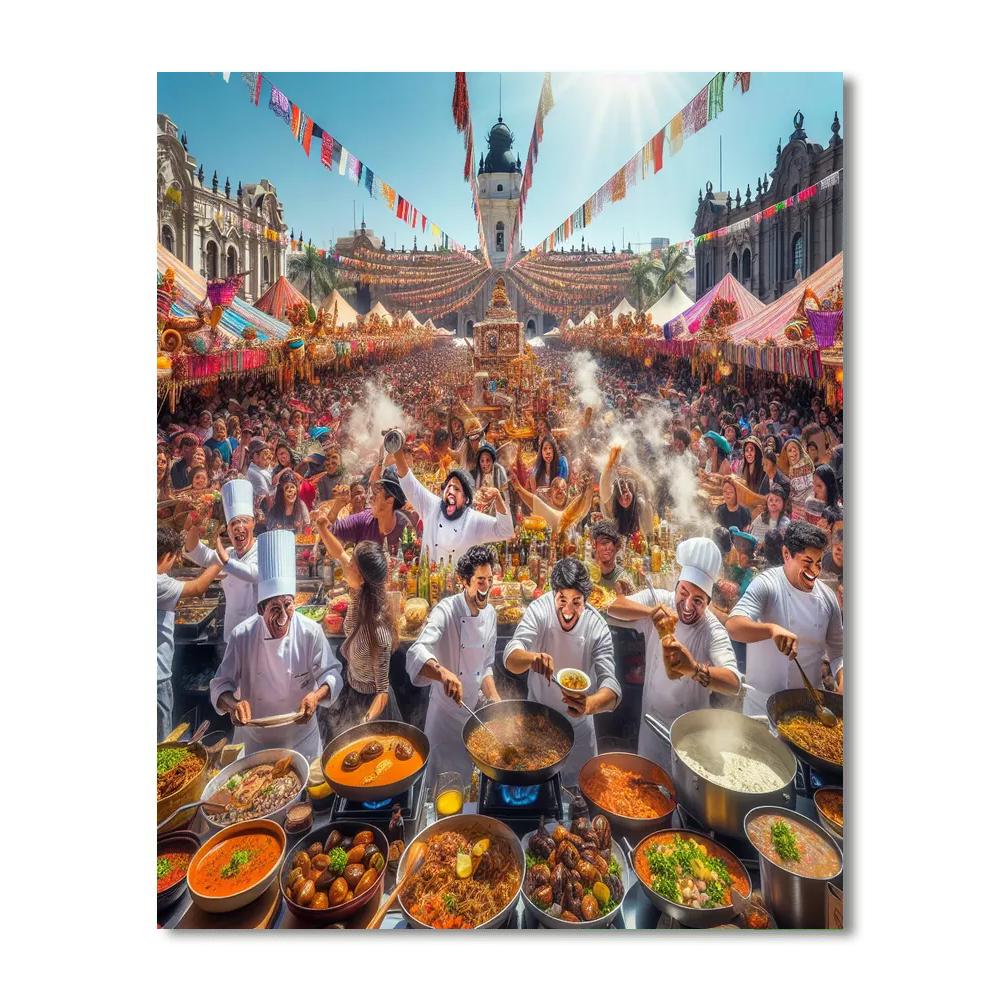 Lima Food Festival - Peru Number Painting