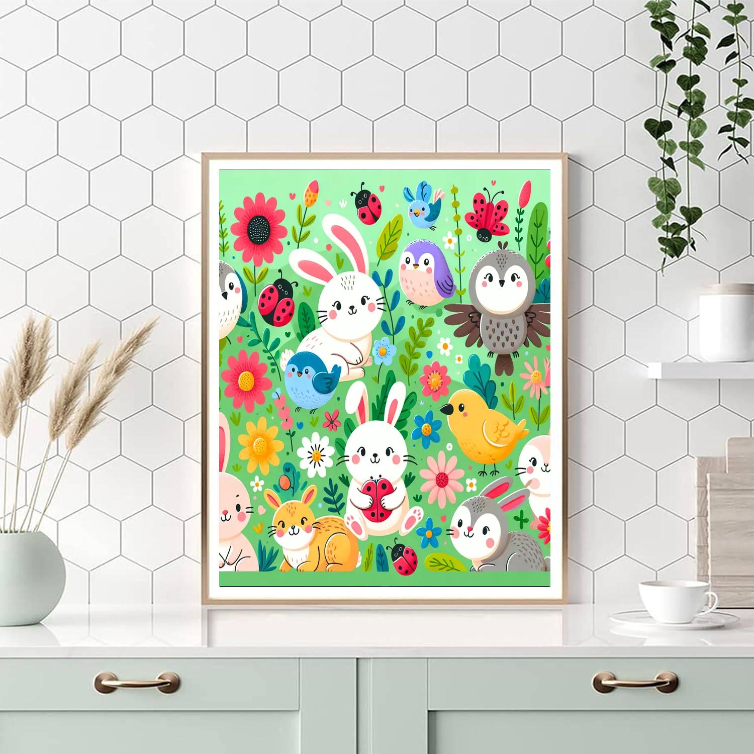Cheery Critters Paint By Numbers Art