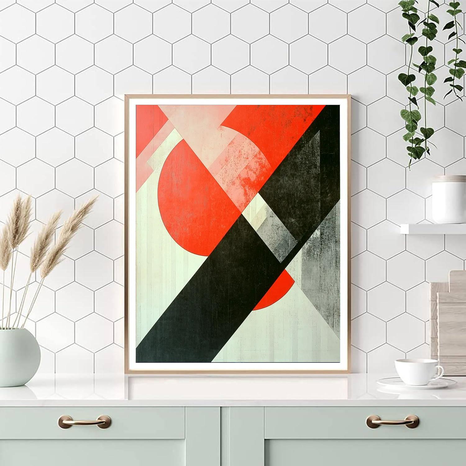 Kazimir Malevich Inspired Temporal Shapes  Paint By Color