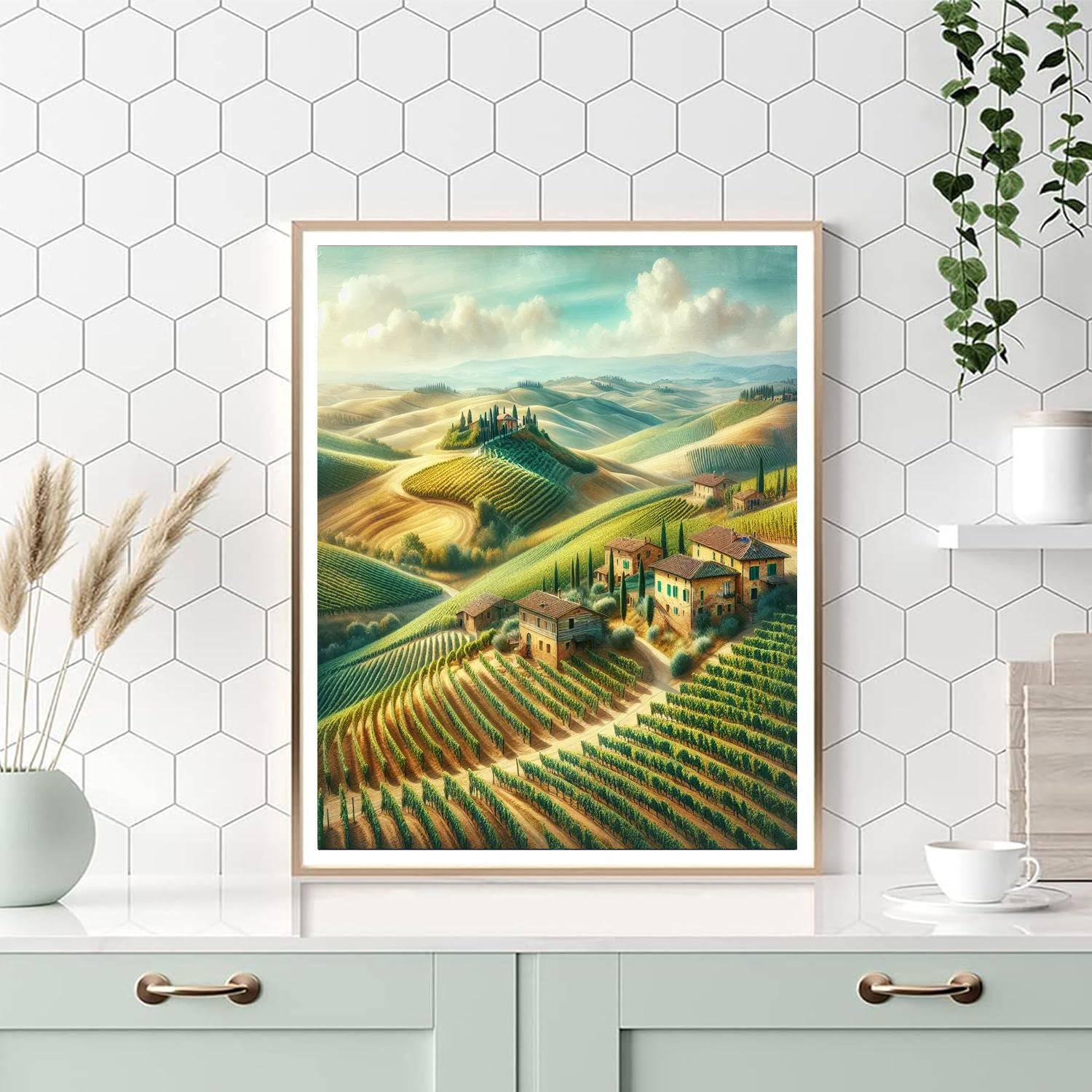 Charming Tuscan Countryside DIY Paint By Numbers