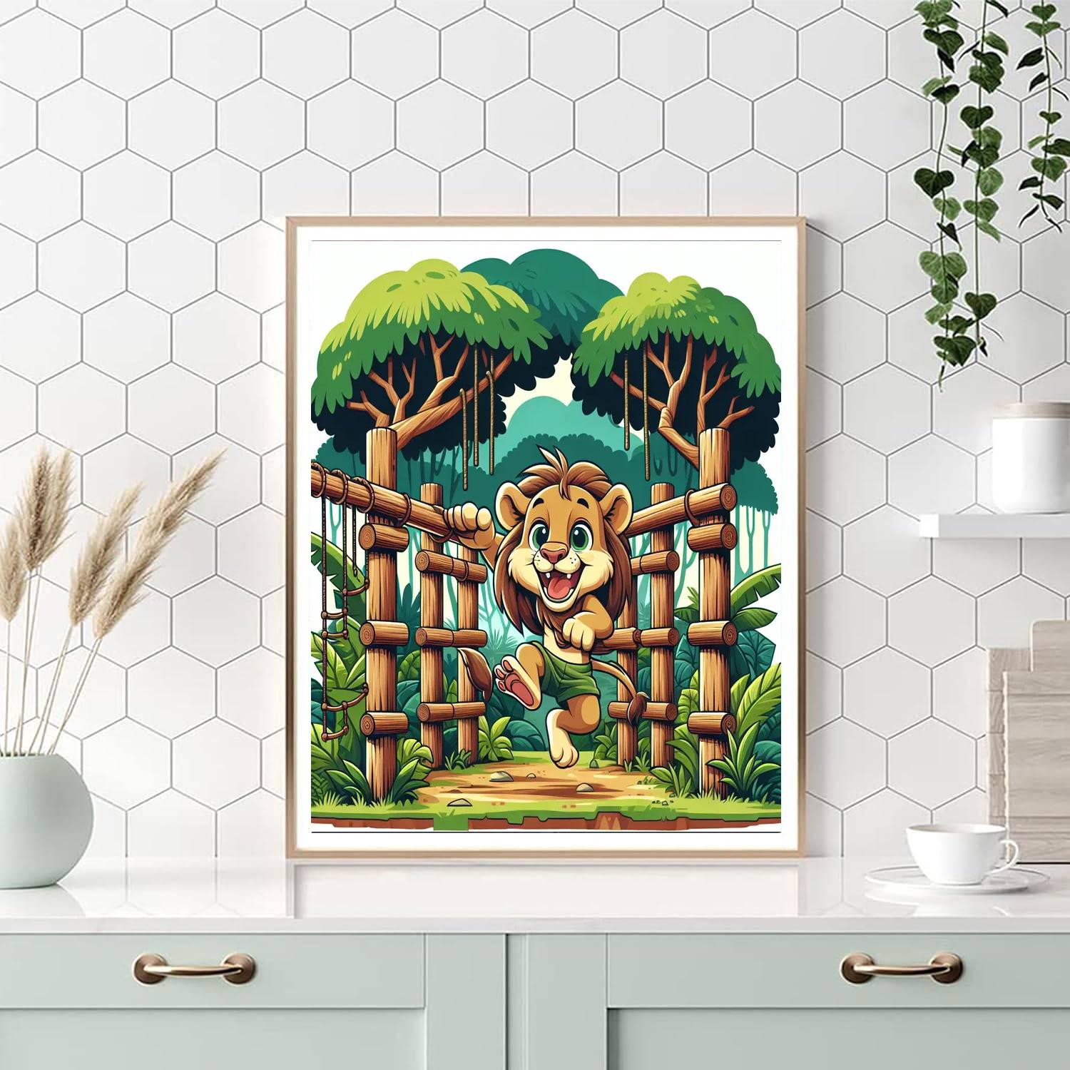 King Of The Jungle's Jungle Gym Paint By Numbers Kits