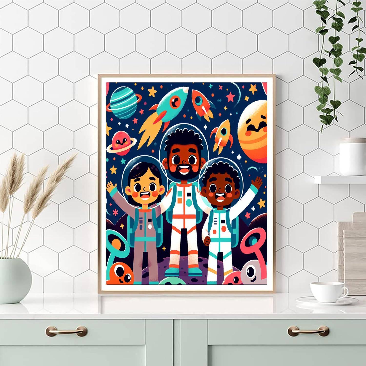 Cosmic Explorer's Journey Paint By Color