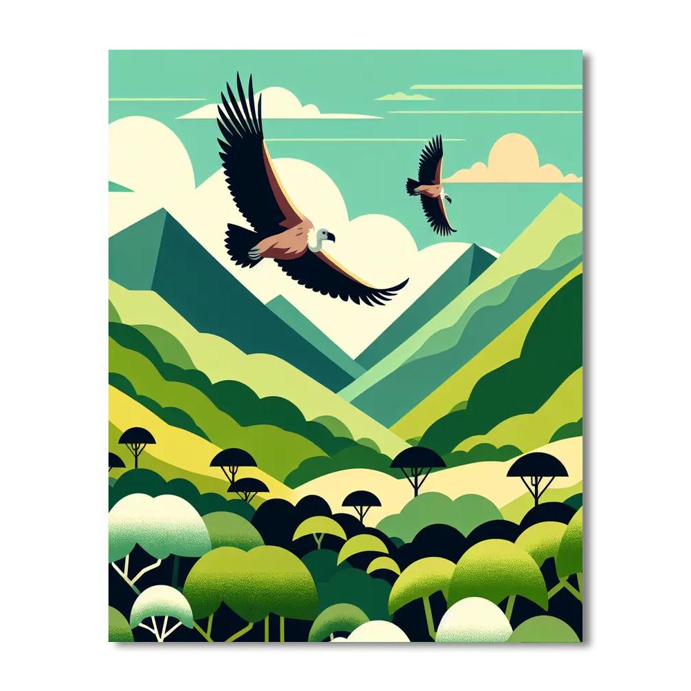 Velvet Valley Vultures Numbered Painting Kits