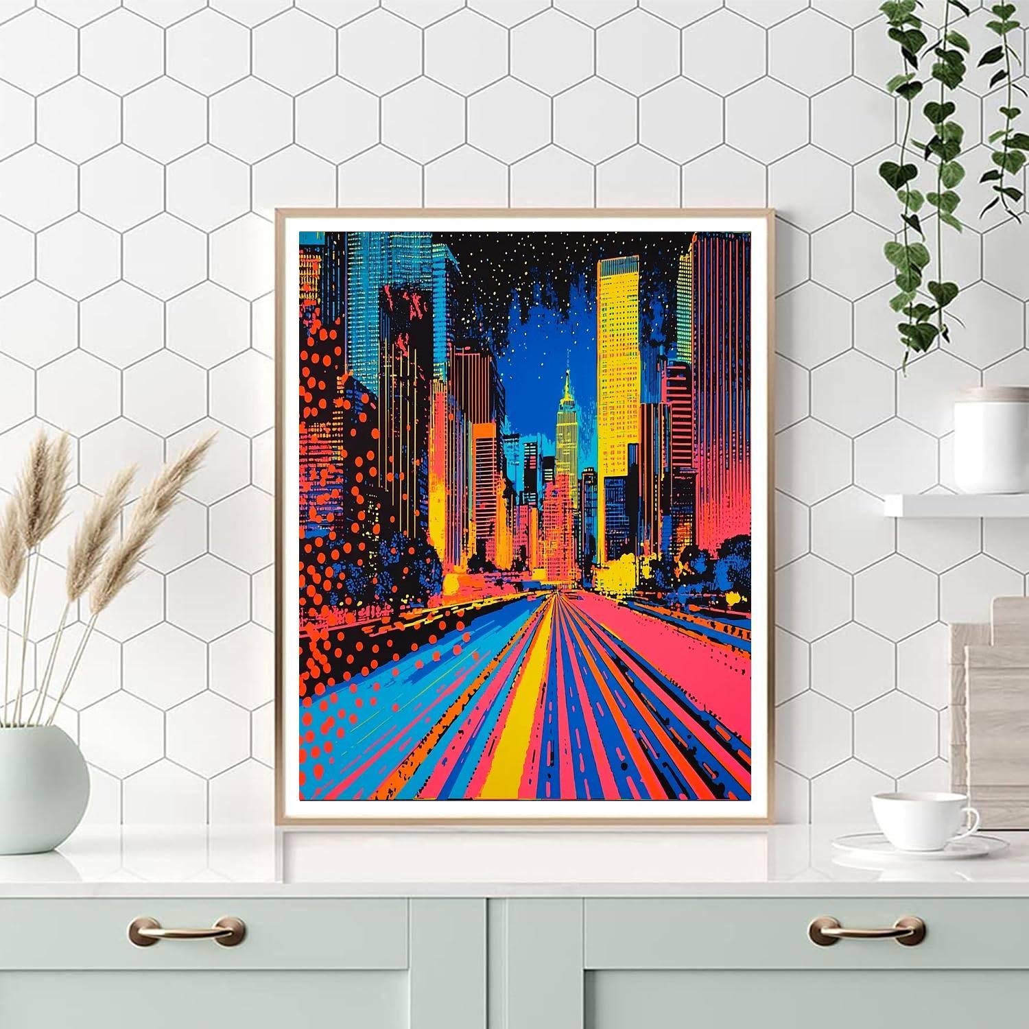Roy Lichtenstein Inspired Lichtenstein's Urban Pop  DIY Paint By Numbers