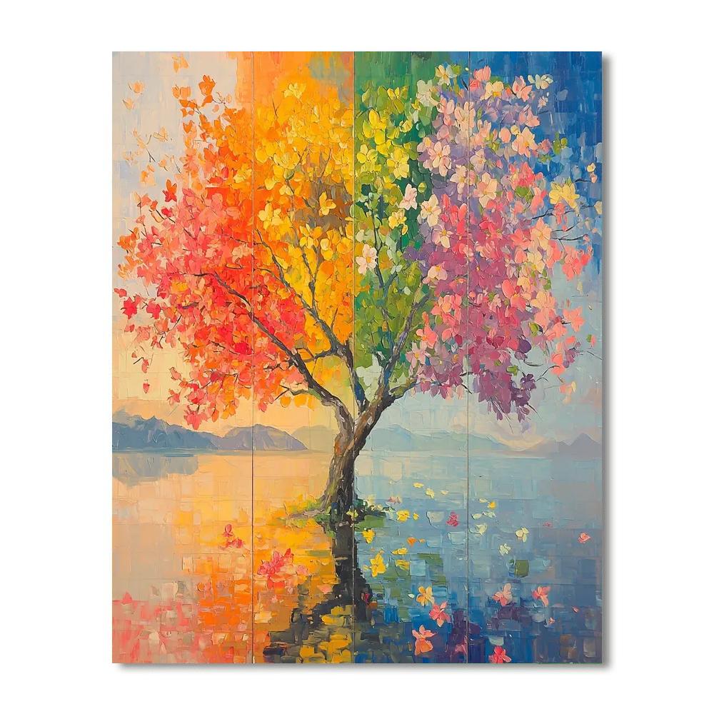 Frida Kahlo Inspired Veil Of Seasons  Paint By Numbers Art