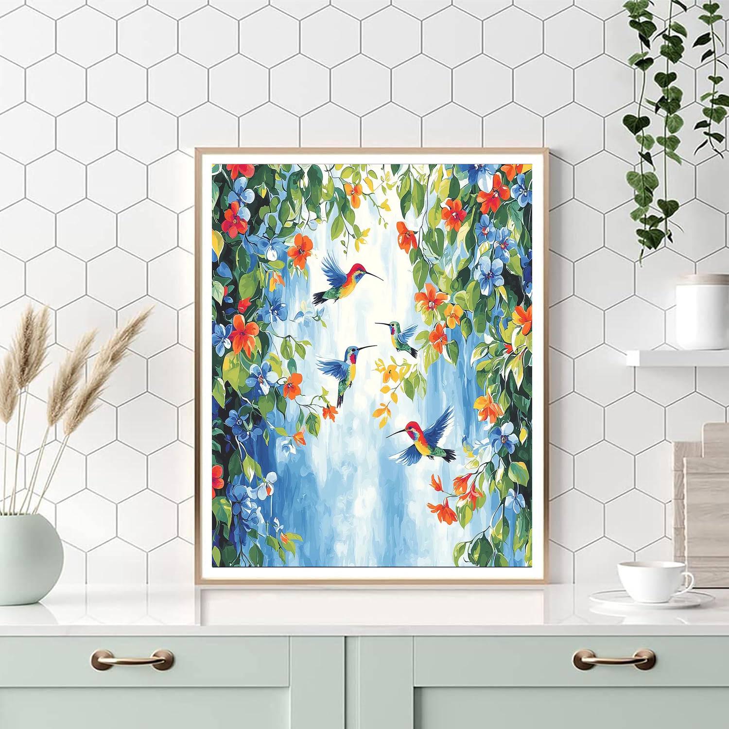 Frida Kahlo Inspired Dance Of The Hummingbirds  Painting Number Kit