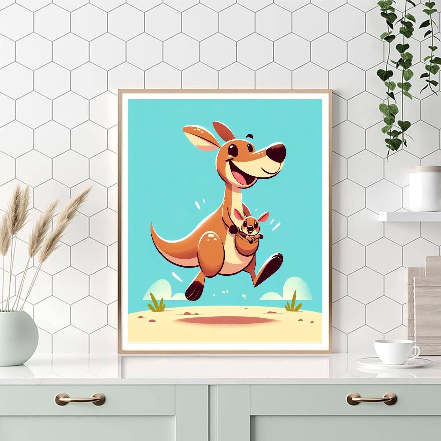 Gleeful Kangaroo Hop Paint By Color
