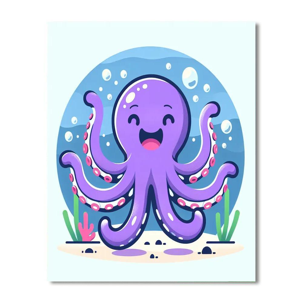 Happy Octopus Adventure Paint By Number