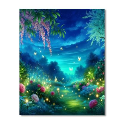 Glowing Firefly Garden Numbered Painting Kits