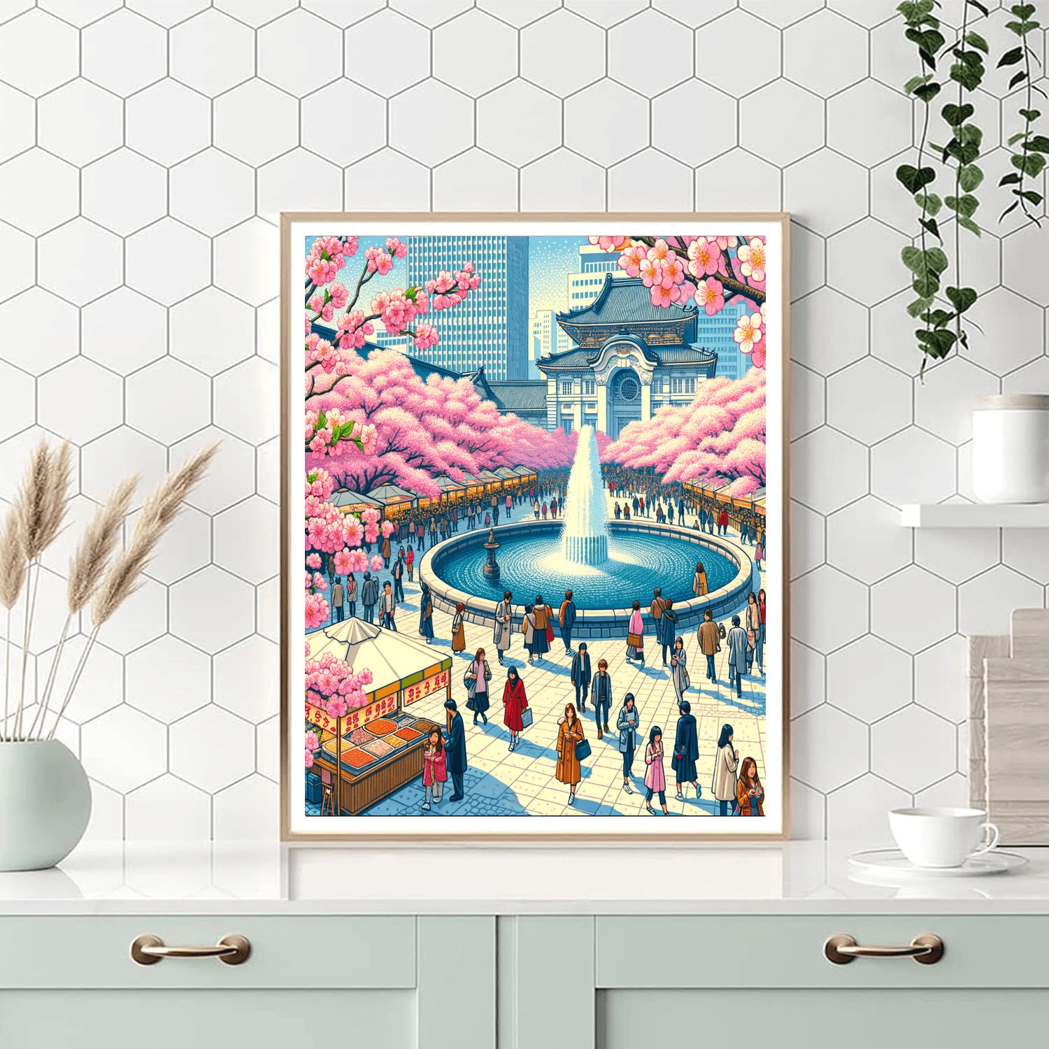 The Cherry Blossom Festival DIY Paint By Numbers
