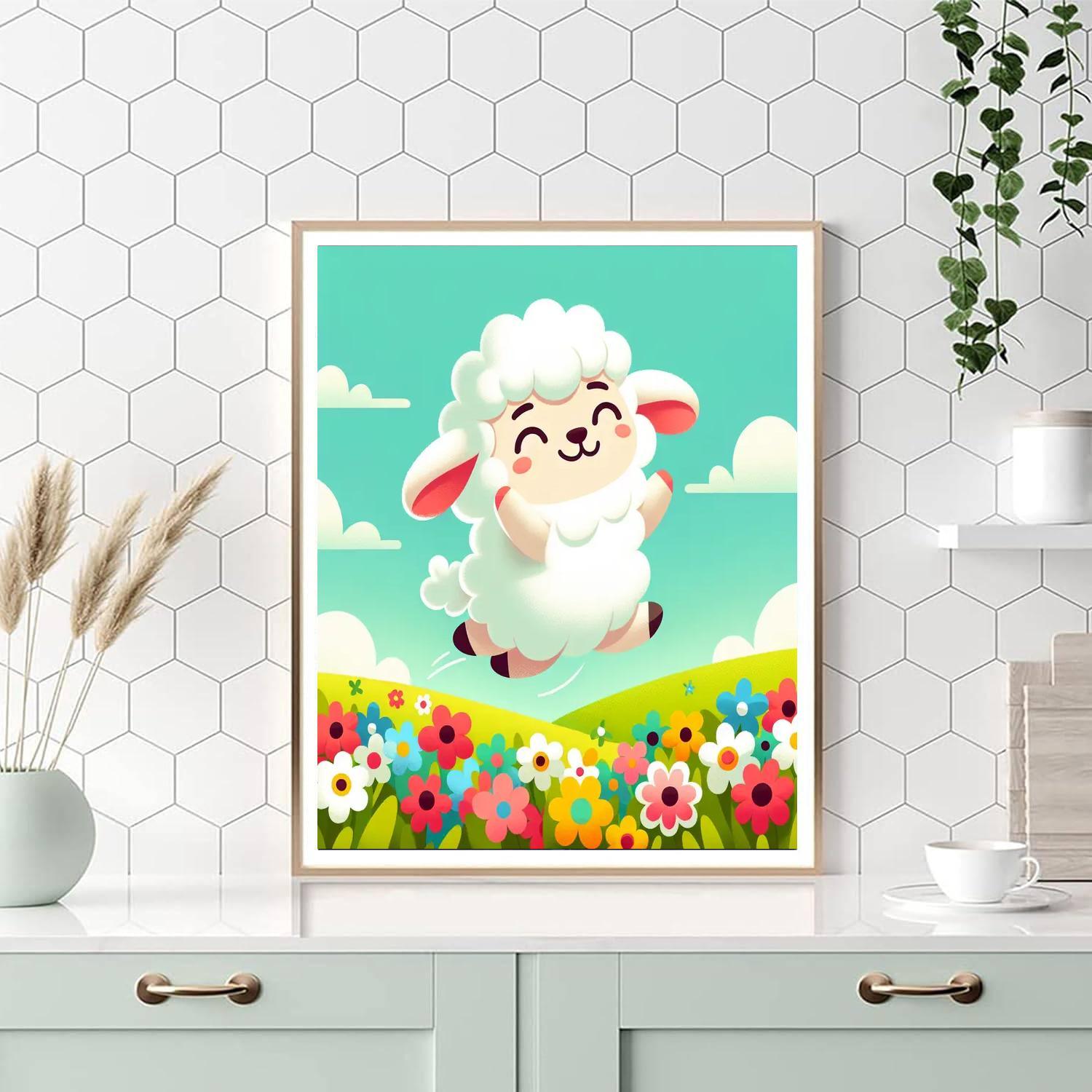 Bouncing Spring Lamb Paint By Numbers Kits