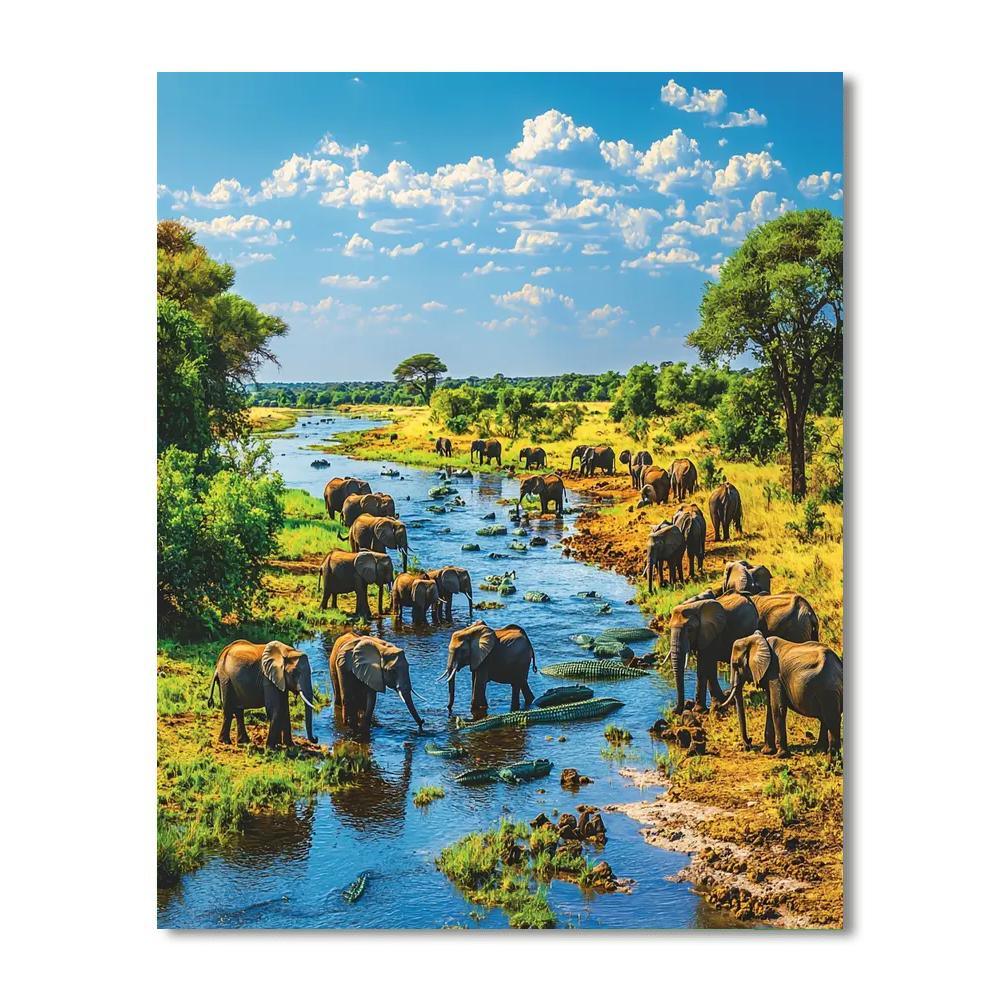 Chobe National Park - Botswana Numbered Painting Kits