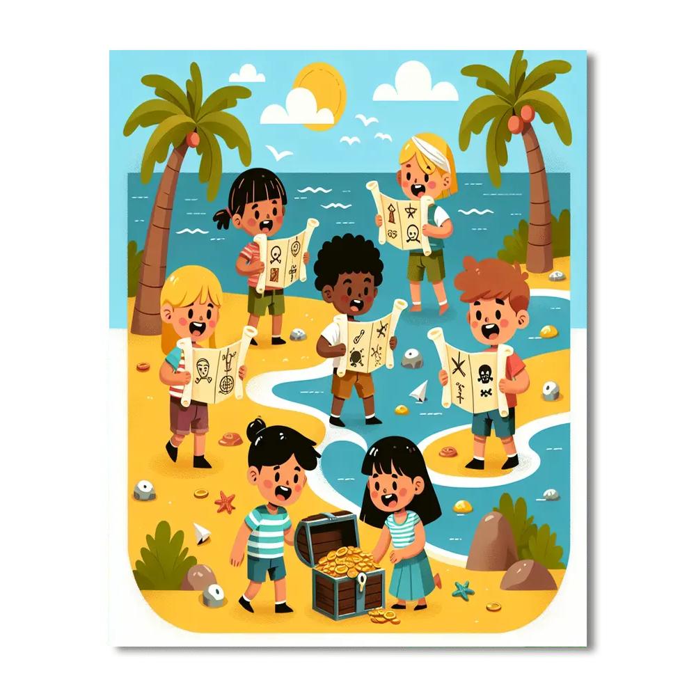 Coastal Treasure Hunt Paint By Number