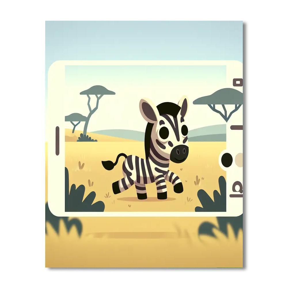 Safari Zebra Stroll Paint By Numbers