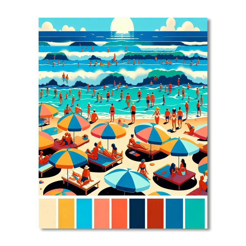 Joyful Ocean Waves Paint By Numbers Kits