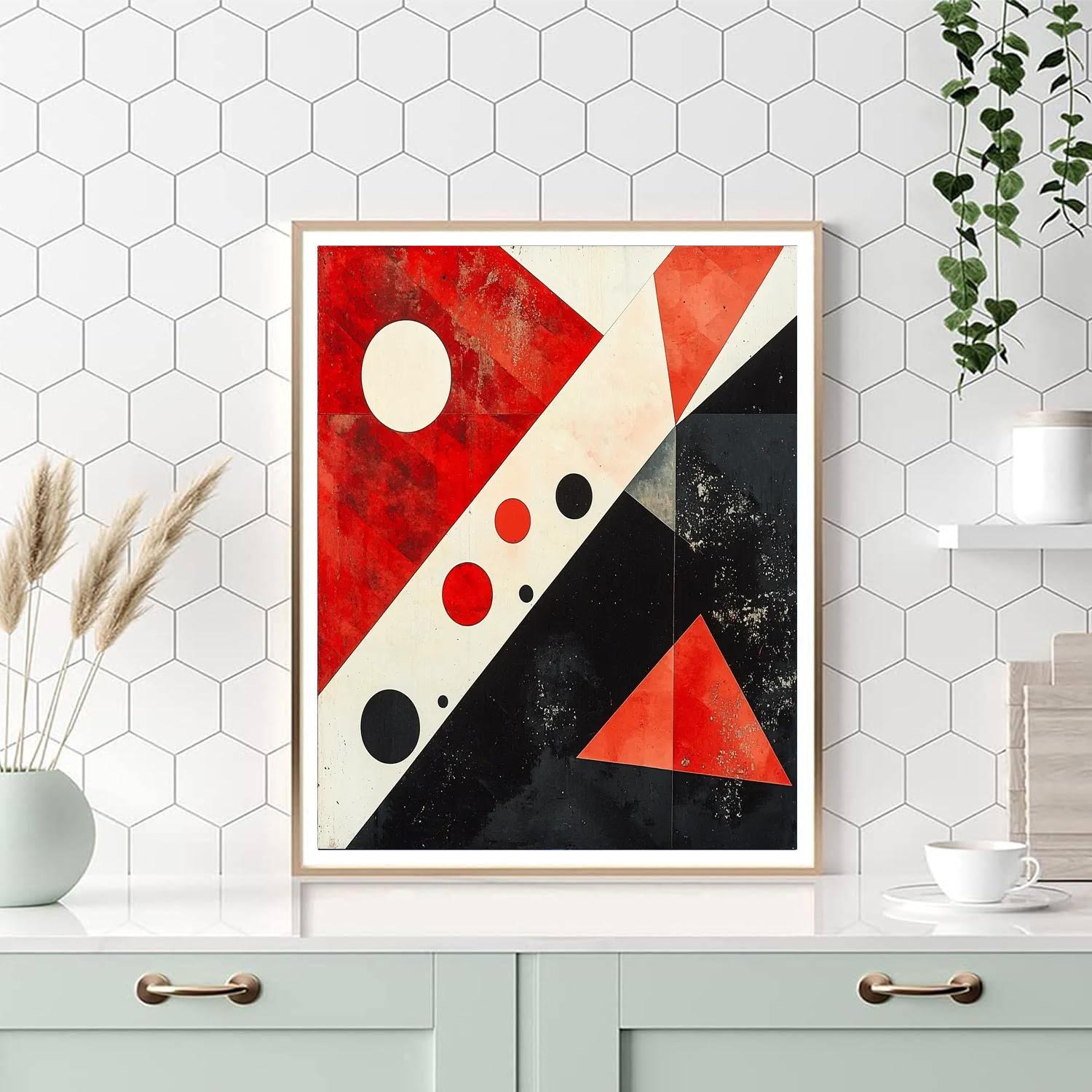 Kazimir Malevich Inspired Transcendental Shapes  Paint By Color