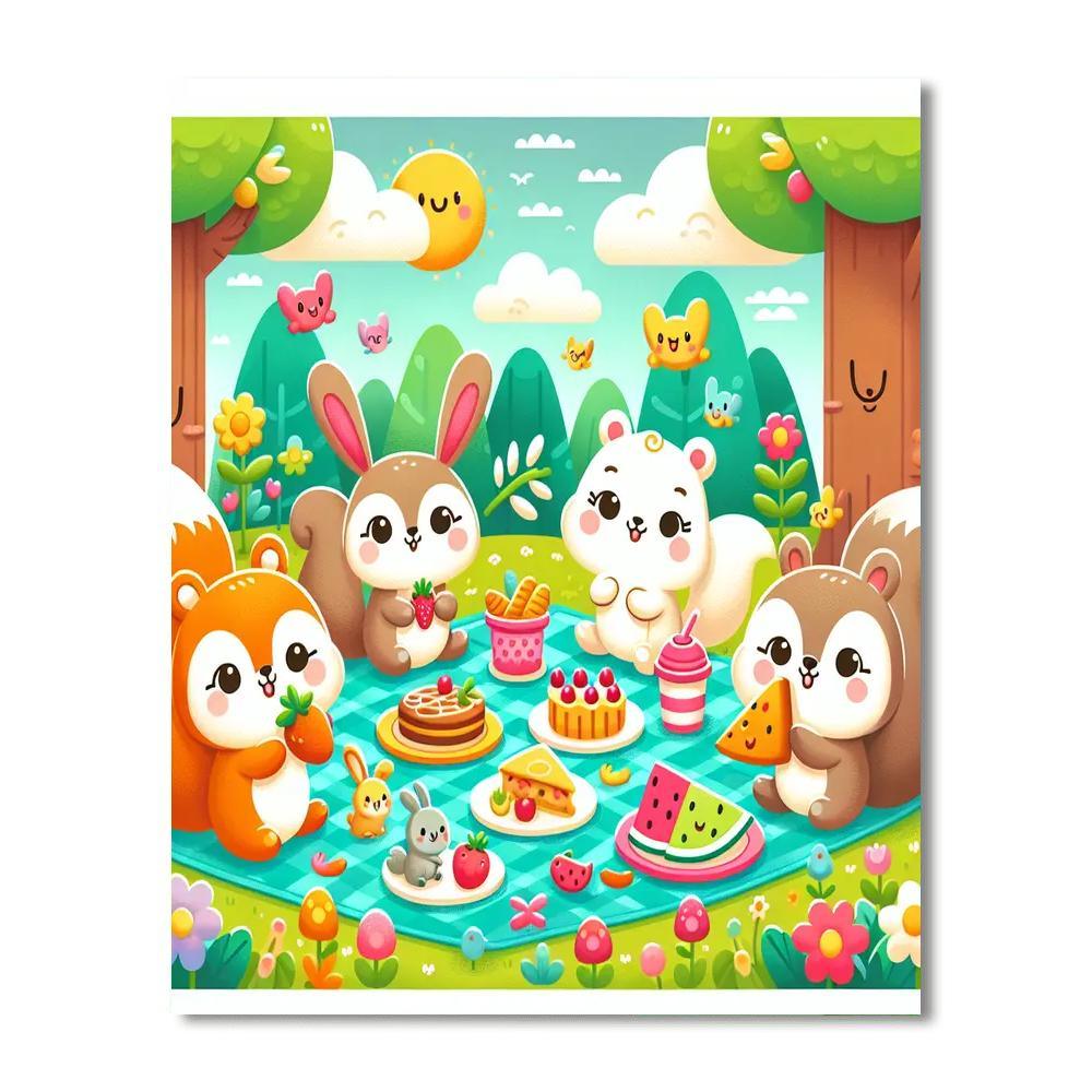 Wonderland Picnic Painting Number Kit