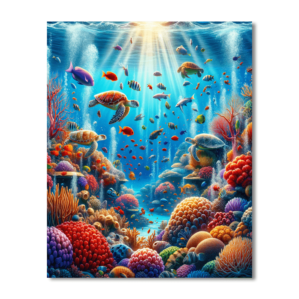 Underwater Coral Paradise - DIY Painting By Numbers Kit