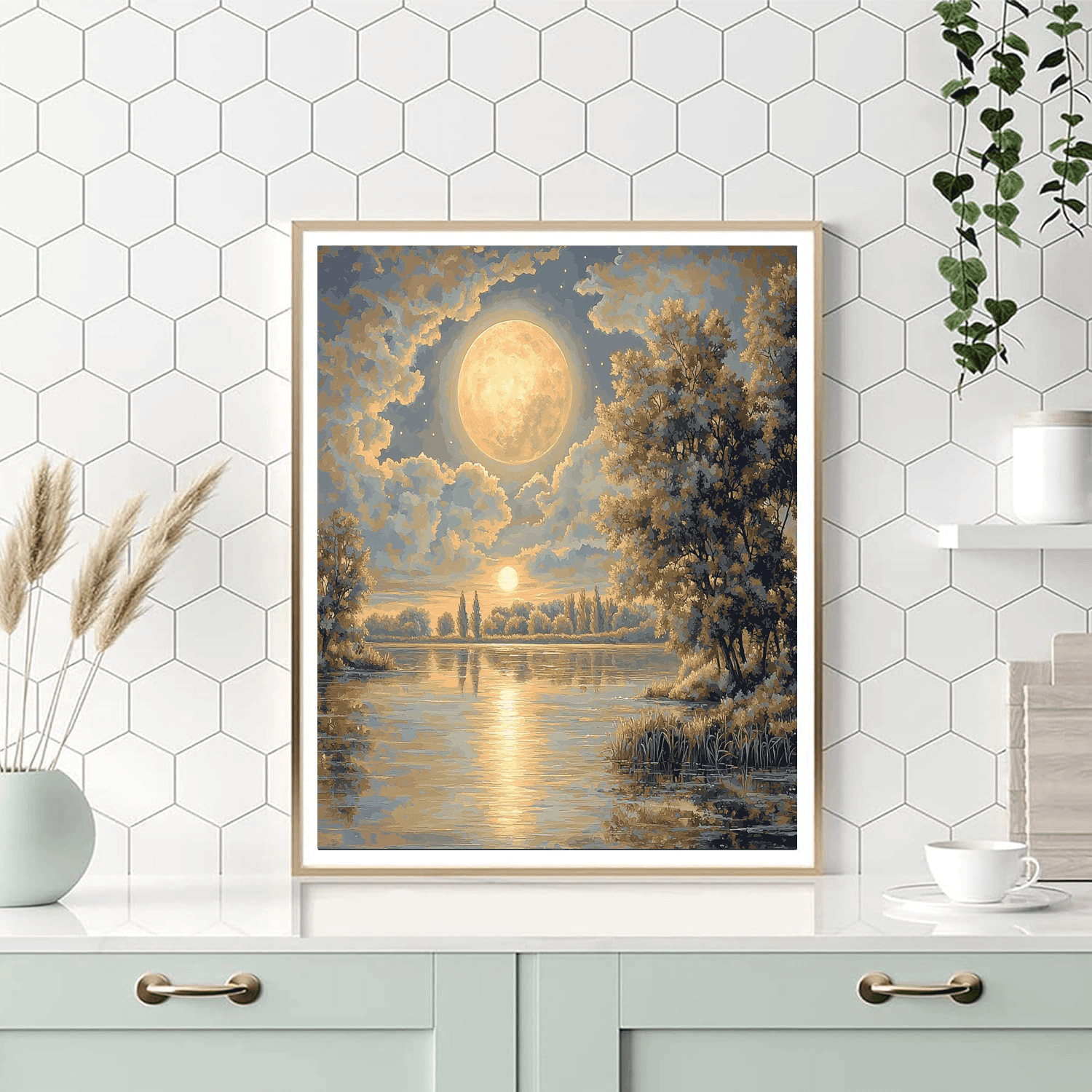 J.M.W. Turner Inspired Enchanted Moonlight  Paint By Numbers Kits