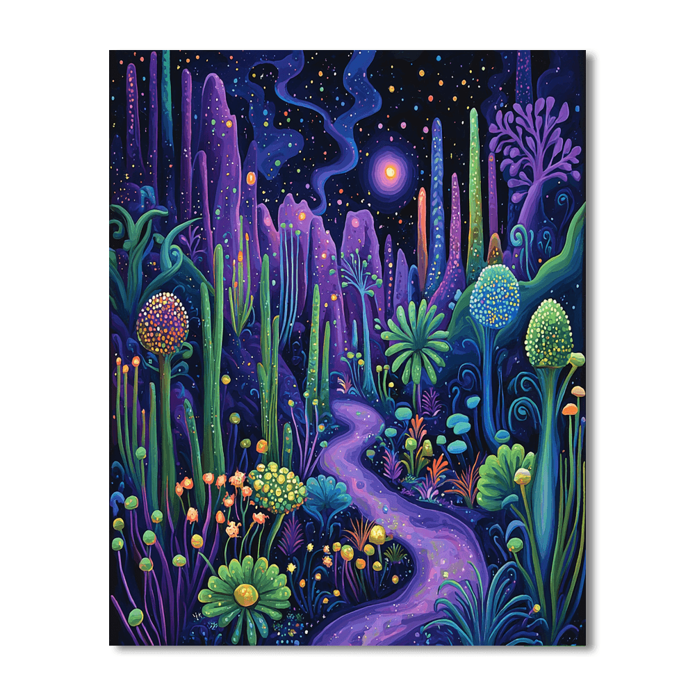 Fantasy Illustrator Inspired Inspired Cosmic Jungle Expedition  Paint By Number