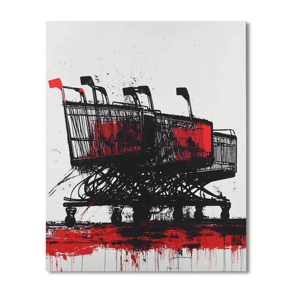 Banksy Inspired Consumerism Trap  Paint By Number