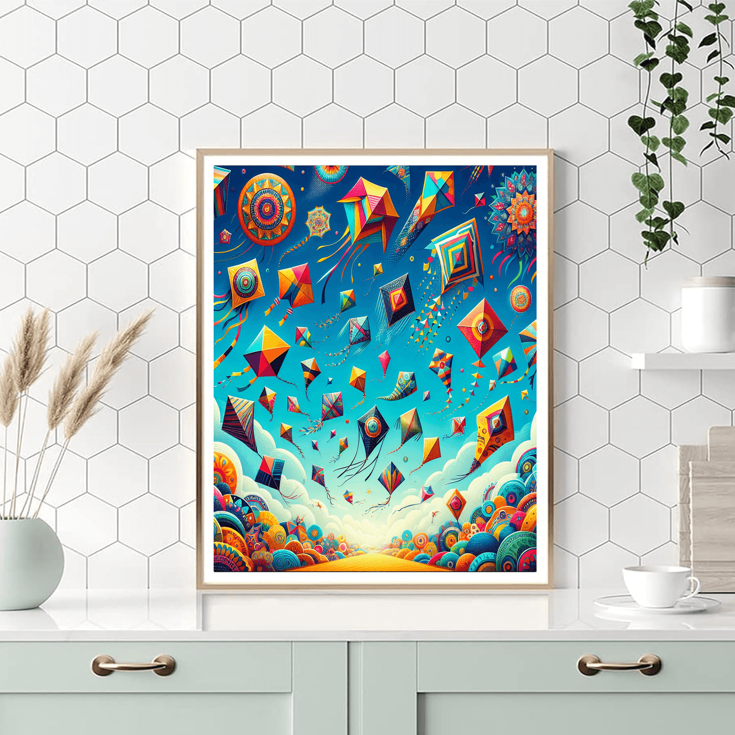 Rainbow Kite Festival Number Painting