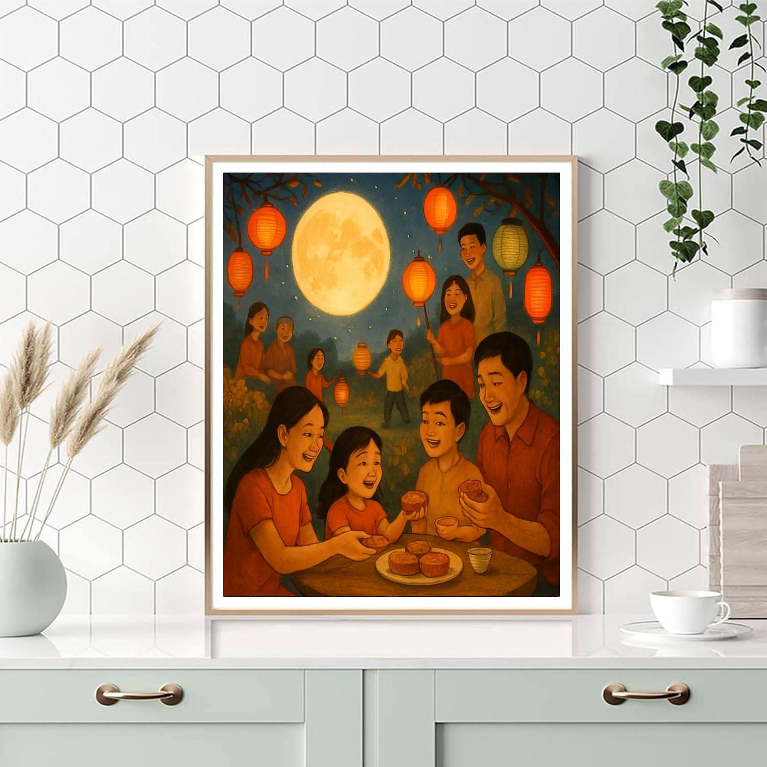 Moon Festival Painting Number Kit