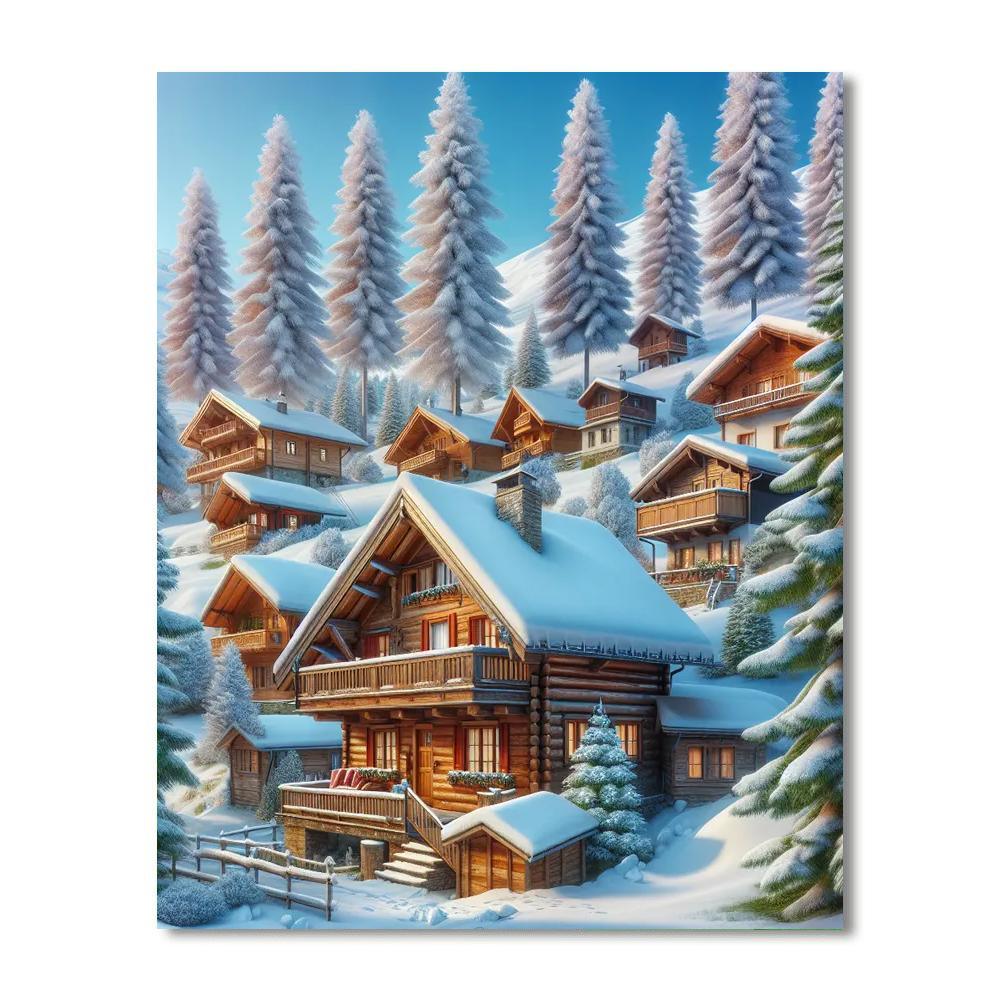 Quiet Alpine Hideaway Paint By Number