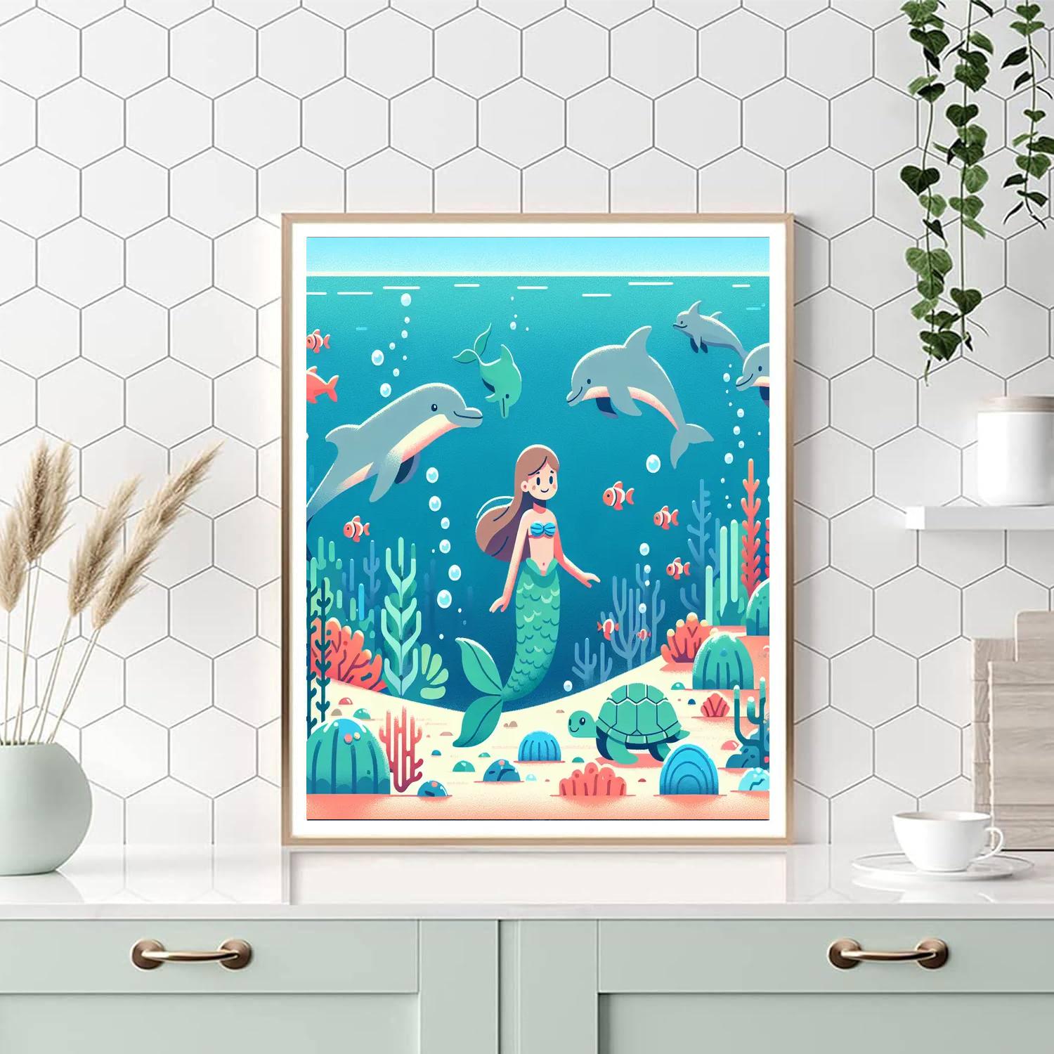 Mermaid's Magical Cove Paint By Numbers