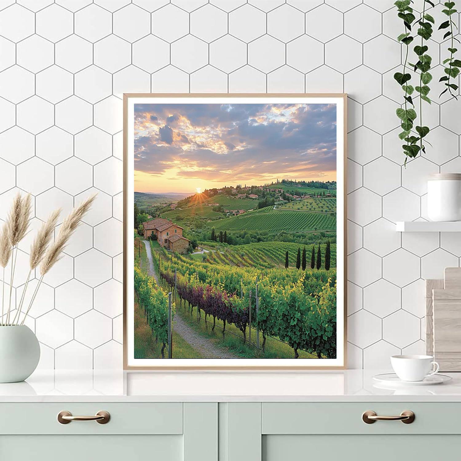 Tuscany's Vineyards Number Painting